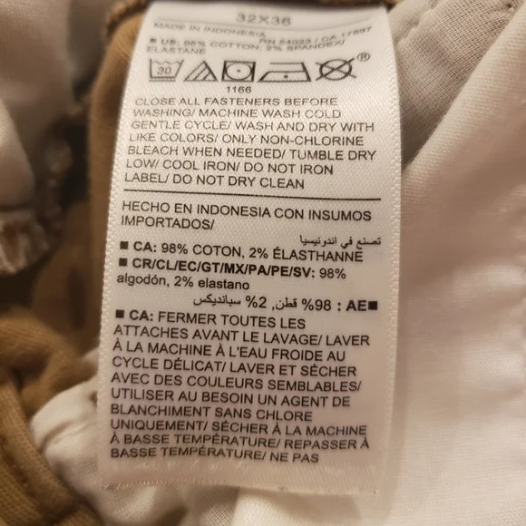 Old Navy Men's Khaki Chinos ATHLETIC BUILT IN FLEX 32X36 - Picture 5 of 5